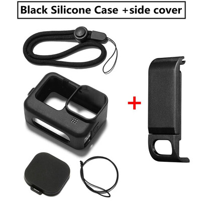 Silikonska torbica za GoPro Hero 12 11 10Crno kaljeno staklo Zaštita zaslona Zaštitna folija Poklopac za objektiv za GoPro9 Dodaci