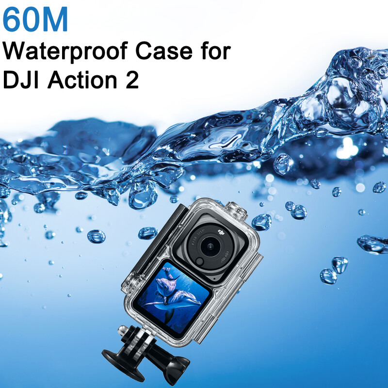 Vodootporno kućište za DJI Action 2 Zaštitna školjka Underwater Dive Cover Filter za DJI Osmo Action 2 Dodaci