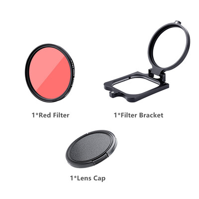 Originalno vodootporno kućište Filter Leća Zaštitna školjka Držač adaptera filtra za GoPro Hero 8 akcijsku kameru Ljubičasto Crveni filteri