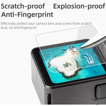 9H закалено фолио за екран за DJI Osmo Action 2 Стъклено фолио, устойчиво на надраскване, HD защитно фолио за обектив за аксесоари на DJI Action 2