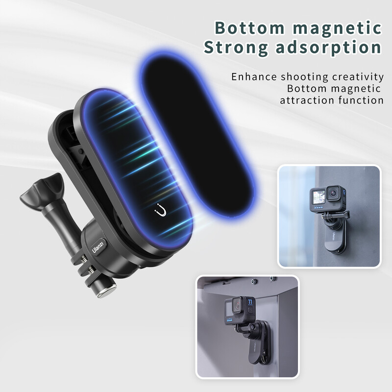 Ulanzi magnetska stezaljka za ruksak rotacija od 360° za GoPro Hero 13 11 10 9 8 7 Insta360 X3 DJI mini 3 Dodatak za akcijsku kameru
