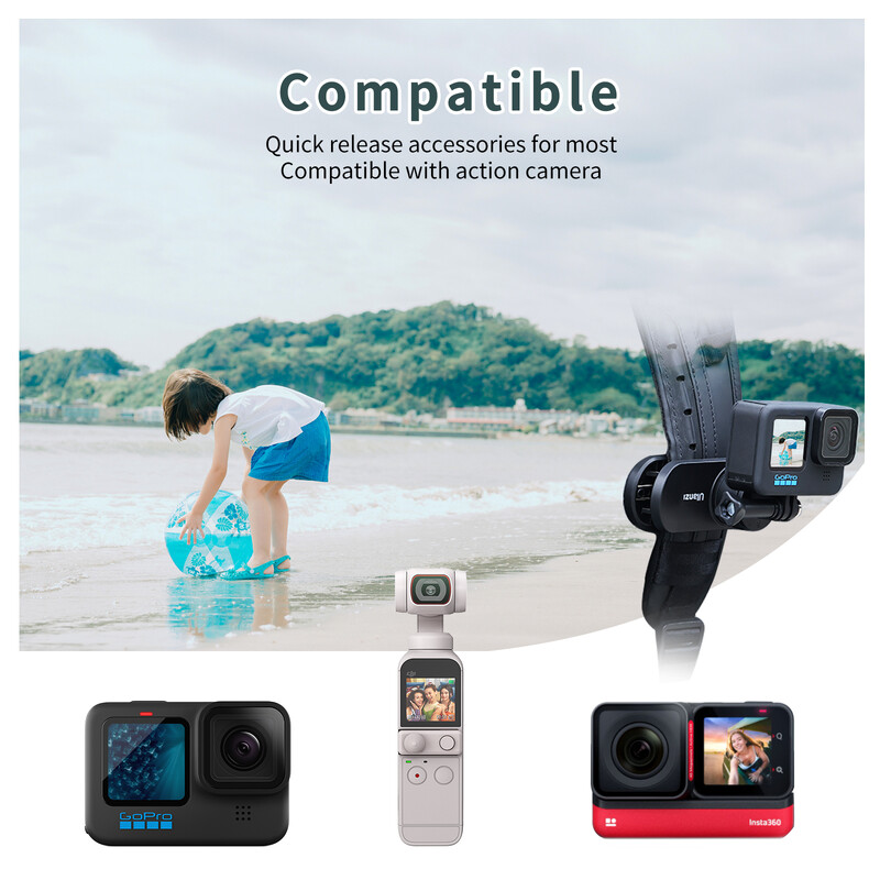Ulanzi magnetska stezaljka za ruksak rotacija od 360° za GoPro Hero 13 11 10 9 8 7 Insta360 X3 DJI mini 3 Dodatak za akcijsku kameru