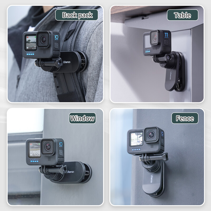 Ulanzi magnetska stezaljka za ruksak rotacija od 360° za GoPro Hero 13 11 10 9 8 7 Insta360 X3 DJI mini 3 Dodatak za akcijsku kameru