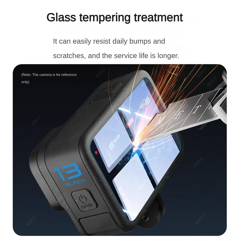 Szilikon tok GoPro Hero 13 fekete edzett üveg képernyővédő fólia védőfólia lencsevédő fedél GoPro 13 tartozékokhoz