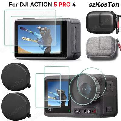 Za DJI Osmo Action 5 Pro 4 Poklopac objektiva HD kaljeno staklo Zaštitno staklo Prednja stražnja filmska kapica Za DJI Action 4 5Pro Dodaci