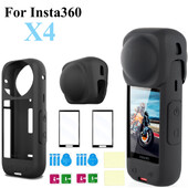 Silikonska futrola za Insta360 X4 Kaljeno staklo Zaštitna folija Zaštitna folija Poklopac za objektiv za Insta360 X4 Dodaci