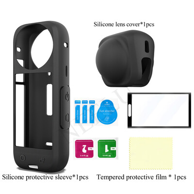 Silikonska futrola za Insta360 X4 Kaljeno staklo Zaštitna folija Zaštitna folija Poklopac za objektiv za Insta360 X4 Dodaci