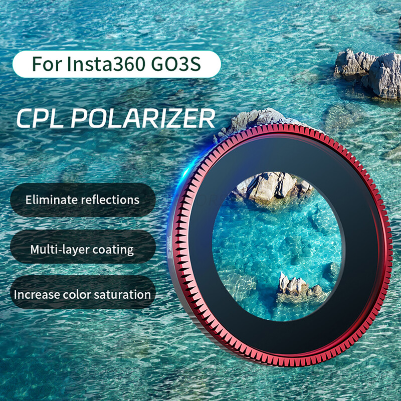 CPL-filter Insta360 GO3S-i madala murdumisteguriga valguslekkevastaste äsja uuendatud HD optiliste klaasfiltrite jaoks