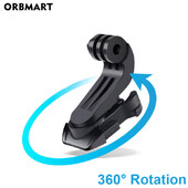 360 Rotate J-Hook Buckle Quick Release Adapter Base Mount za GoPro Hero 11 10 9 Yi DJI Dodaci za akcijske kamere