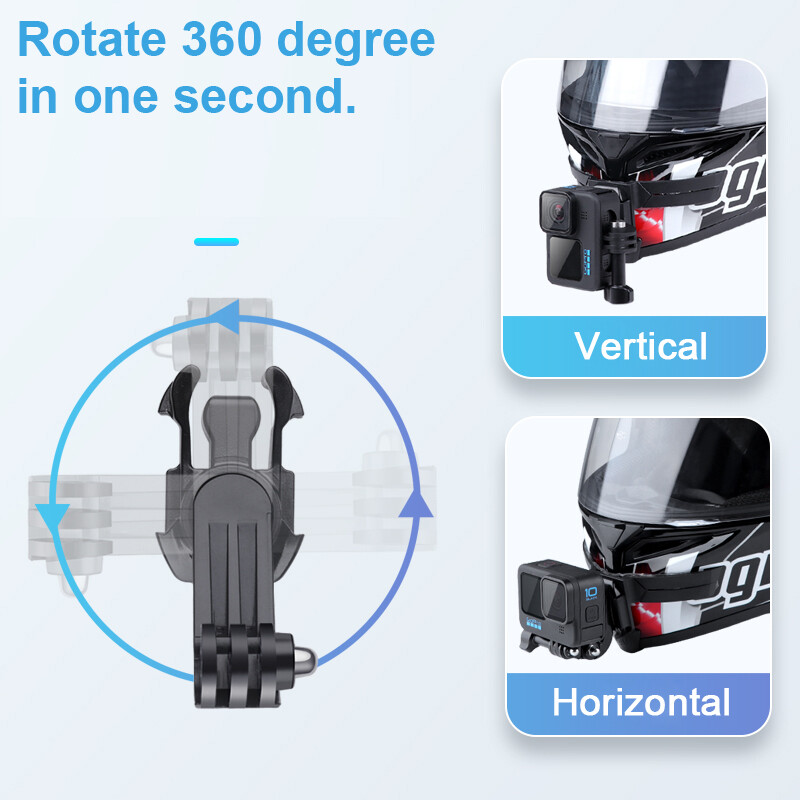 360 Rotate J-Hook Buckle Quick Release Adapter Base Mount za GoPro Hero 11 10 9 Yi DJI Dodaci za akcijske kamere