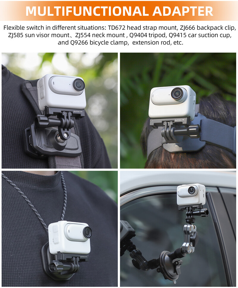 Magnetski adapter za brzo otpuštanje, montažni nosač za Insta360 Go 3S, adapter za proširenje za Insta360 Go 3 Dodaci za fotoaparate s palcem