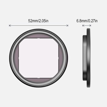 Държач на филтъра за обектив Защитна метална рамка за аксесоар за професионална екшън камера Insta360 Ace Pro Съвместим с 49 mm филтър