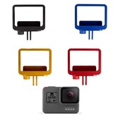 Rubni okvir od aluminijske legure, zaštitno kućište u obliku kostura / kućište / školjka za GoPro Hero 5 6 7, crni dodaci za akcijske kamere, metalni