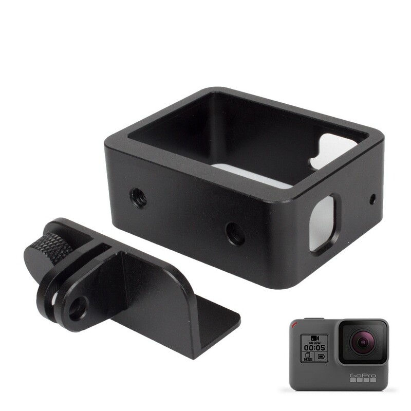 Rubni okvir od aluminijske legure, zaštitno kućište u obliku kostura / kućište / školjka za GoPro Hero 5 6 7, crni dodaci za akcijske kamere, metalni