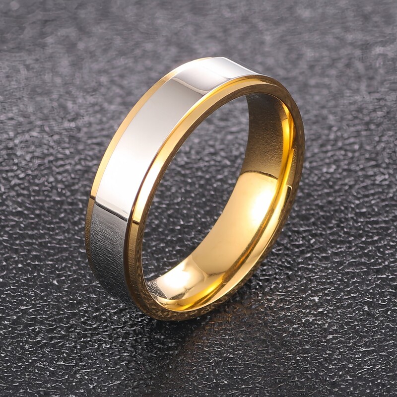 Magiškas europietiškas ir amerikietiškas pokerio blizgus veidrodinis paprastas žiedas didelės raiškos atspindintis titano plieno žiedas ryškus nerūdijančio plieno kortelių skaitymo žiedas