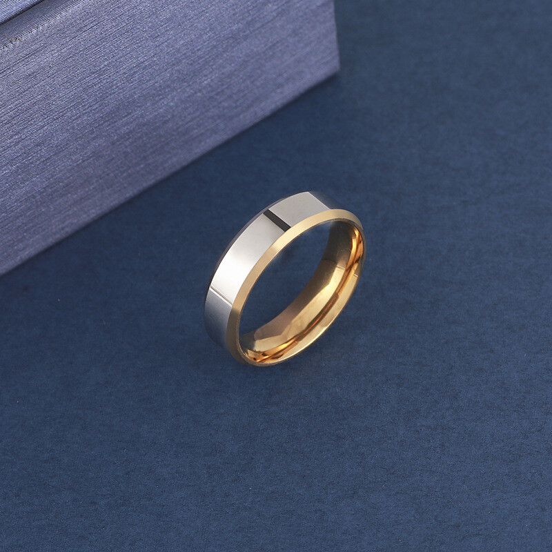 Magiškas europietiškas ir amerikietiškas pokerio blizgus veidrodinis paprastas žiedas didelės raiškos atspindintis titano plieno žiedas ryškus nerūdijančio plieno kortelių skaitymo žiedas