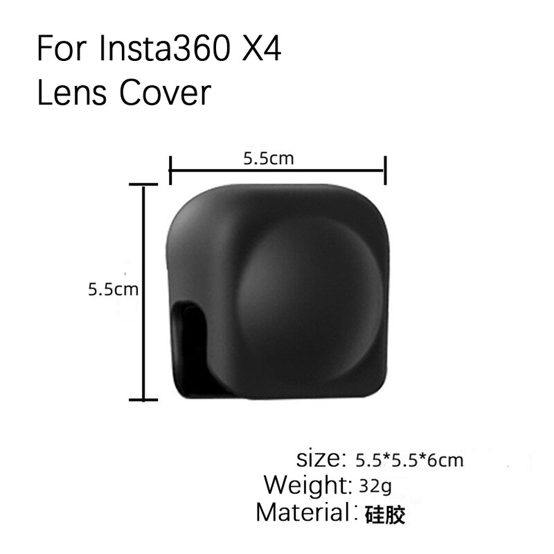 Poklopac objektiva za Insta360 X4 Zaštitni poklopac Dodaci Insta 360 X4 Kamera Silikonska zaštitna futrola za objektiv Protiv prašine i ogrebotina