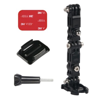 Za Gopro dodatke 4 načina za postavljanje gumba za gramofon za GoPro Hero 9 8 SJCAM SJ4000 EKEN H9 Motociklistička kaciga Nosač za bradu Ruka