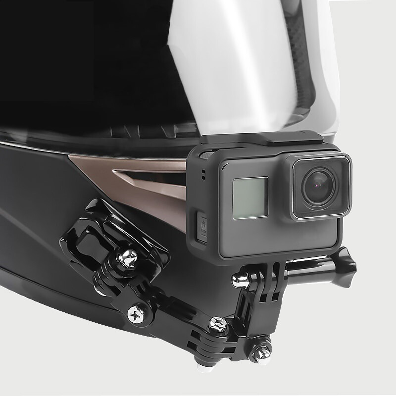 Za Gopro dodatke 4 načina za postavljanje gumba za gramofon za GoPro Hero 9 8 SJCAM SJ4000 EKEN H9 Motociklistička kaciga Nosač za bradu Ruka