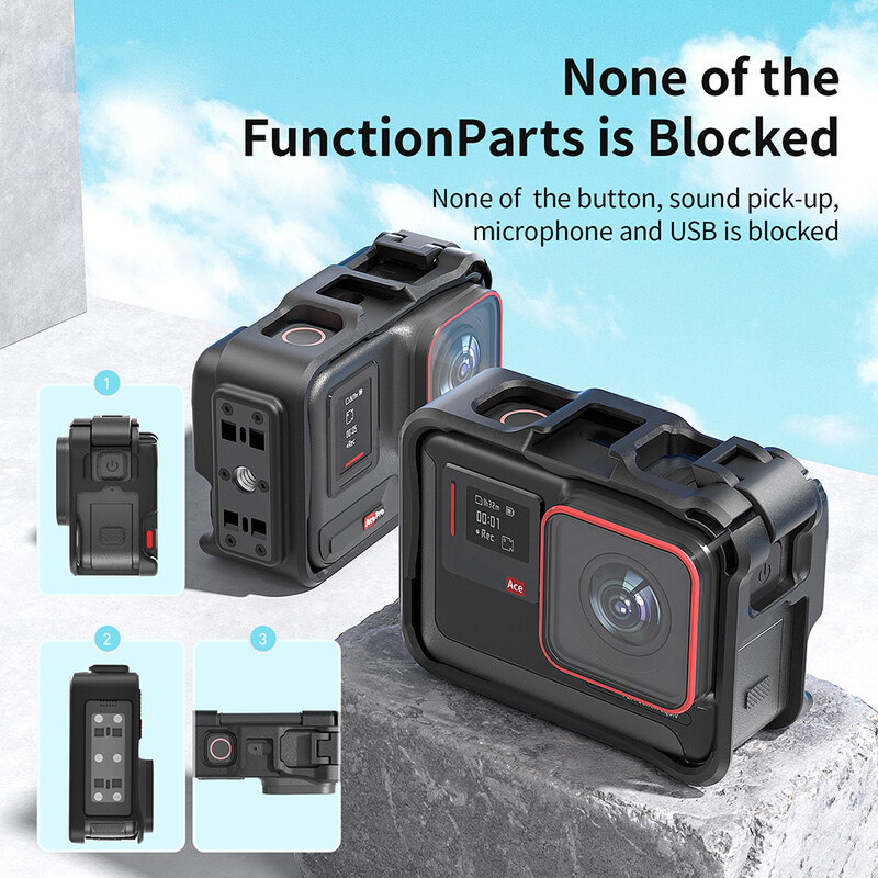 ABS Rabbit Cage Frame For Insta360 Ace Protective Border Frame For Insta360 Ace Camera Accessories