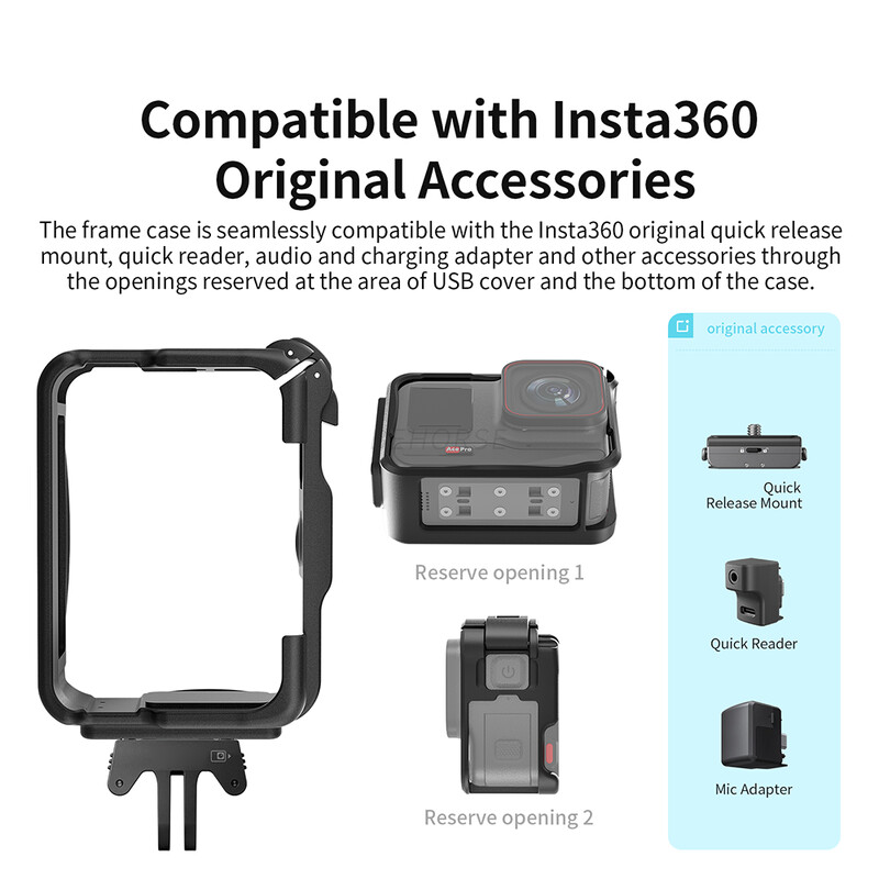 ABS Rabbit Cage Frame For Insta360 Ace Protective Border Frame For Insta360 Ace Camera Accessories