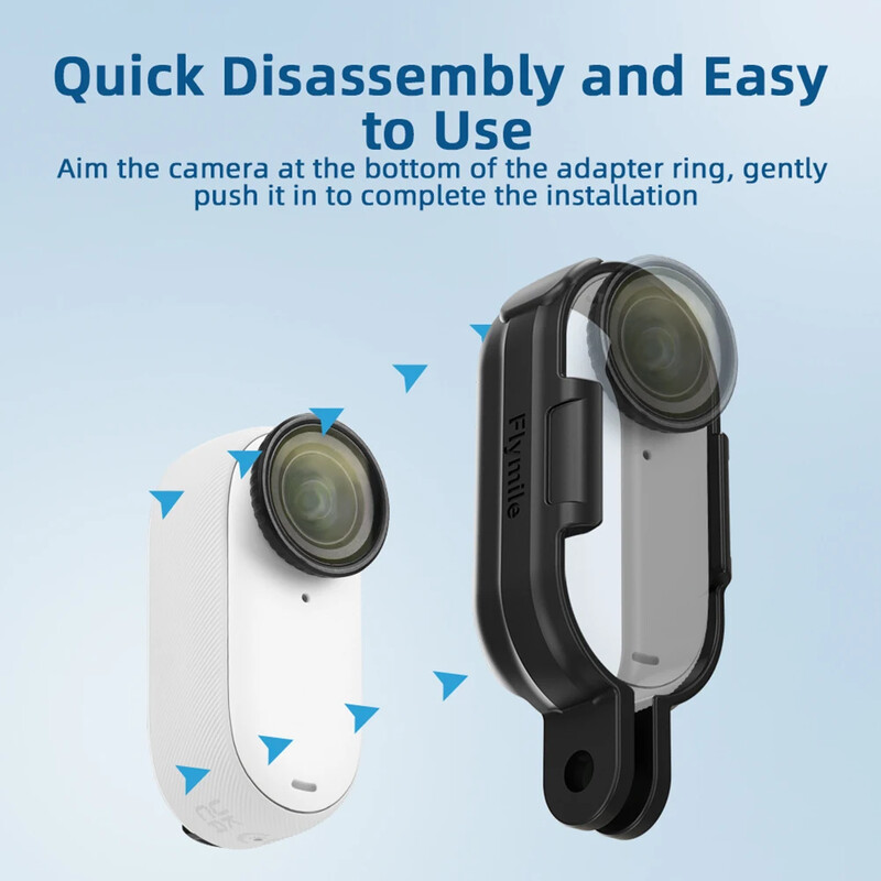 Za Insta360 GO 3 GO 3S Vertical & Horizontal Action Mount Set Nosač za raspršivanje topline Zaštitna torbica Dodaci za fotoaparat