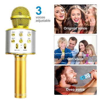 WS858 Ασύρματο μικρόφωνο Blue-tooth Speaker Home Μικρόφωνα Karaoke Ηχείο KTV Scenes Φορητή συσκευή αναπαραγωγής μουσικής Εγγραφέας τραγουδιού