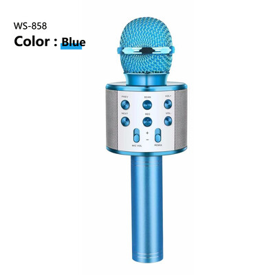 WS858 Bežični mikrofon Blue-tooth zvučnik Kućni karaoke mikrofoni Zvučnik KTV scene Ručni svirač glazbe Snimač pjevanja