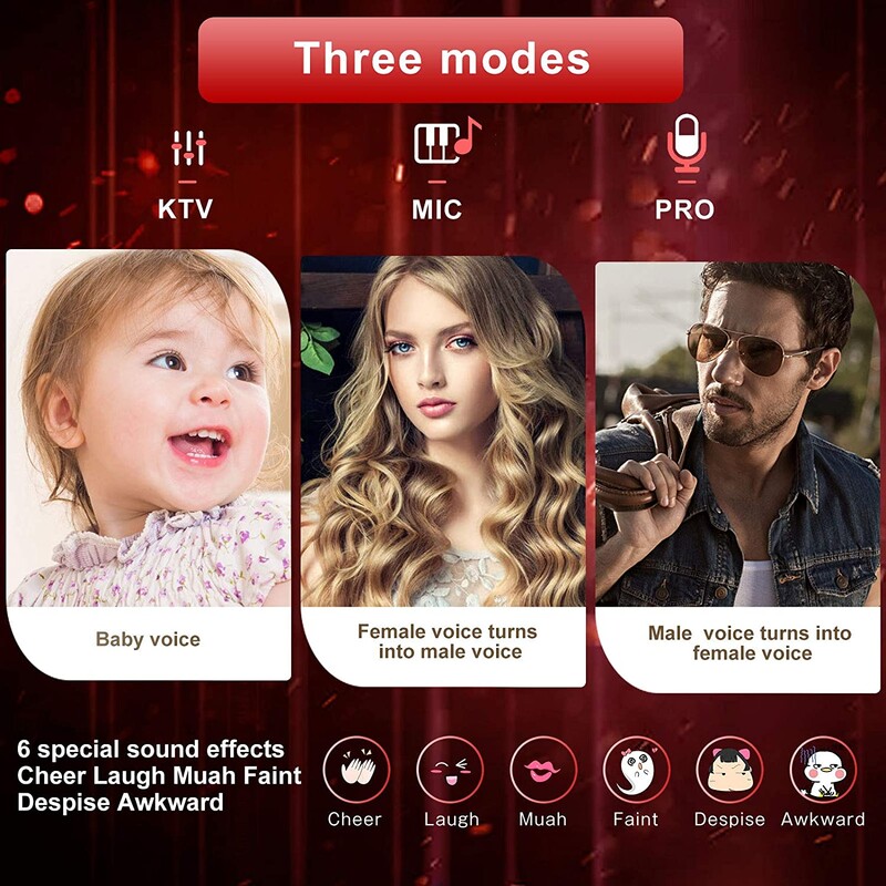 Bežični karaoke mikrofon Bluetooth profesionalni dinamički mikrofon Prijenosni uređaj za pjevanje za Bluetooth telefon/TV/kućni zvučnik KTV