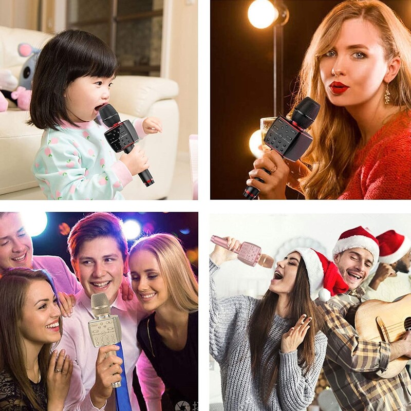 Bežični karaoke mikrofon Bluetooth profesionalni dinamički mikrofon Prijenosni uređaj za pjevanje za Bluetooth telefon/TV/kućni zvučnik KTV