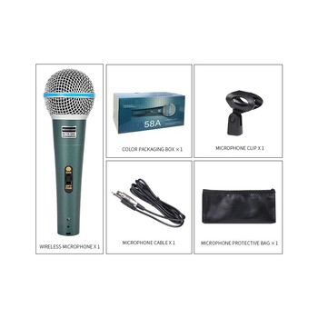 BETA 58A Supercardioid Dynamic Microphone For Stage Singing Επαγγελματικό ενσύρματο μικρόφωνο για Shure Karaoke BBOX Recording Vocal