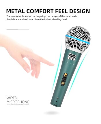 BETA 58A Supercardioid Dynamic Microphone For Stage Singing Επαγγελματικό ενσύρματο μικρόφωνο για Shure Karaoke BBOX Recording Vocal