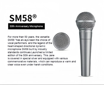 SM58-50A Cardioid Dynamic Microphone For Stage Singing Επαγγελματικό ενσύρματο μικρόφωνο για Shure Karaoke BBOX Recording Vocal