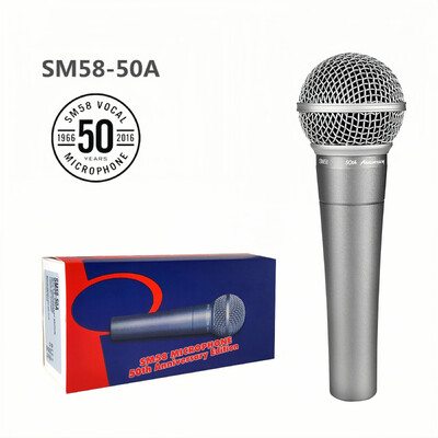SM58-50A Kardioid dinamikus mikrofon színpadi énekléshez Professzionális vezetékes mikrofon Shure Karaoke BBOX énekfelvételhez