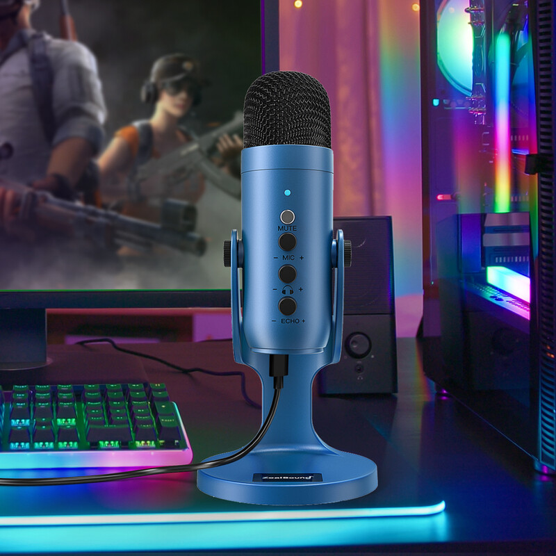 USB kondenzatorski mikrofon Studio za snimanje Mikrofon za osobno računalo Prijenosno računalo Windows Streaming Video igre Podcasting Vokal Plavi K66