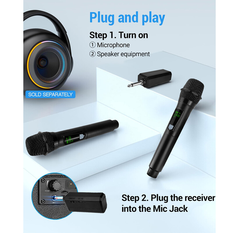 Punjivi bežični mikrofon, dinamički mikrofon, ručni mikrofon, mikrofon za zabavu, karaoke, profesionalne crkvene predstave, sastanke