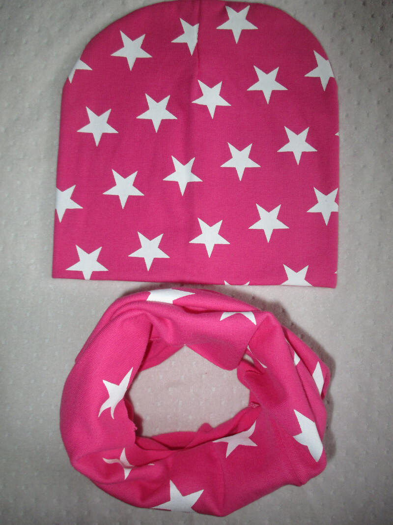 Beebi mütsi sallikomplekt sügis- ja talvine laste soe kootud müts Star kampsun beebi lootemüts