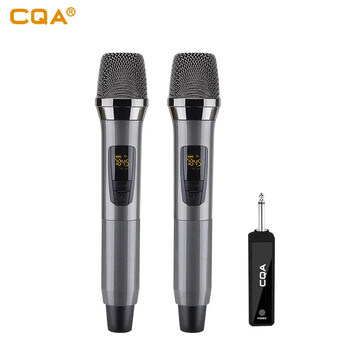 Ασύρματο μικρόφωνο 2 καναλιών UHF Professional Handheld Mic Micphone for Party Karaoke Church Show Meeting 50 μέτρα Απόσταση