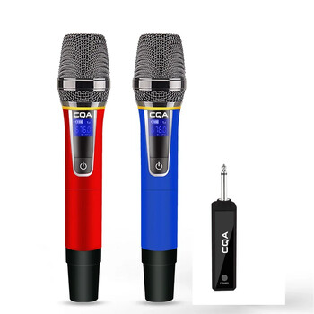 Ασύρματο μικρόφωνο 2 καναλιών UHF Professional Handheld Mic Micphone for Party Karaoke Church Show Meeting 50 μέτρα Απόσταση