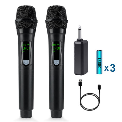 Dvostruki dinamički zlatni bežični mikrofonski sustav s punjivim prijemnikom za karaoke pjevanje Dj mikrofon crkveno vjenčanje