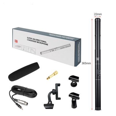Ručni mikrofon za intervju Kardioidni kondenzatorski mikrofoni sačmarica Profesionalni mikrofon za snimanje s nosačem za DSLR DV kameru