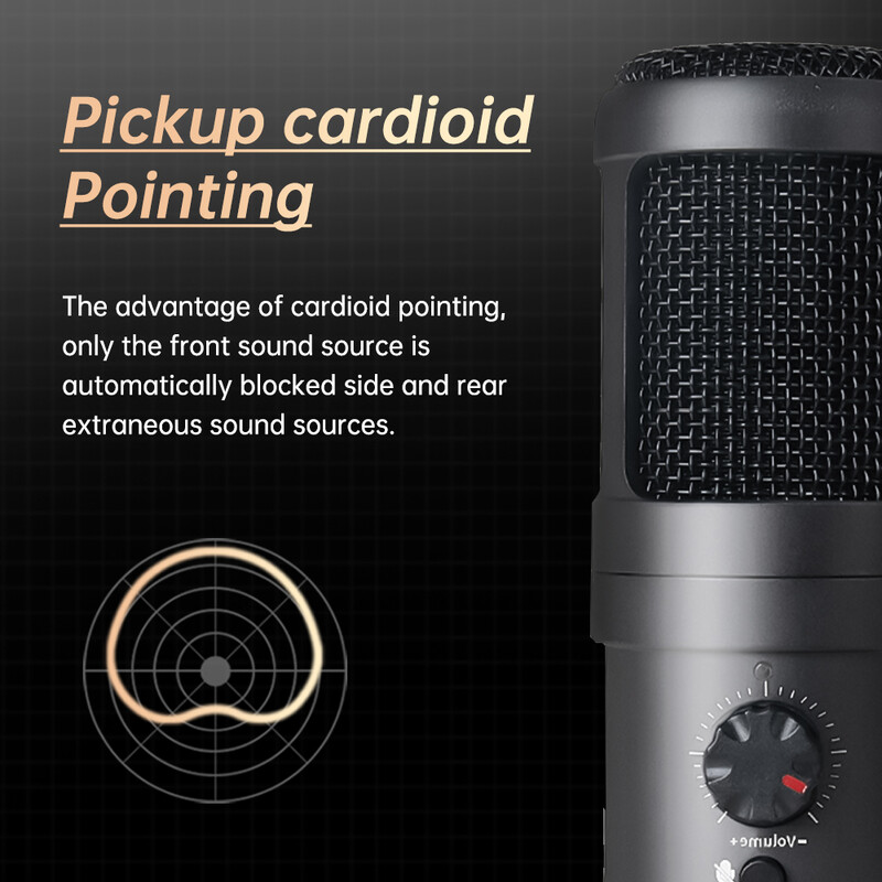 EALSEM 763 764 USB mikrofon, kondenzatorski podcast mikrofon s Plug&Play, isključivanje zvuka jednim klikom, za PC, Mac, PS4, snimanje, uživo, YouTube