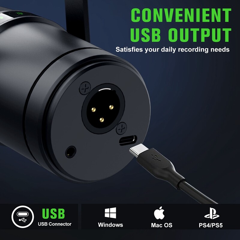 Професионален динамичен микрофон с избираема честотна характеристика Микрофон за студиен запис, изпълнение, вокали за Shure SM7B