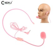 1 kom 3,5 MM slušalice sa žičanim mikrofonom za glavu, ružičasto pojačalo glasa, zvučnik, čist zvuk, mikrofon za voditelja konferencije, govornika