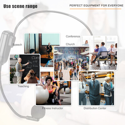 TT123 2.4G Căști Transmițător cu microfon fără fir Amplificator universal de predare Audio Cârlig pentru ureche Microfon Microfon