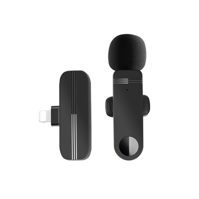 Безжичен петличен микрофон Аудио видео запис Мини микрофон за iPhone Android Лаптоп Живи игри Мобилен телефон Микрофон