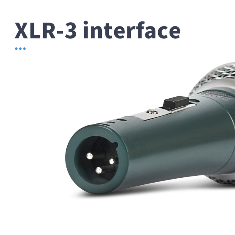 Ručni žičani mikrofon, dinamički vokalni mikrofon s kabelom od 9 stopa i prekidačem za uključivanje/isključivanje pogodan za zvučnike, karaoke stroj za pjevanje