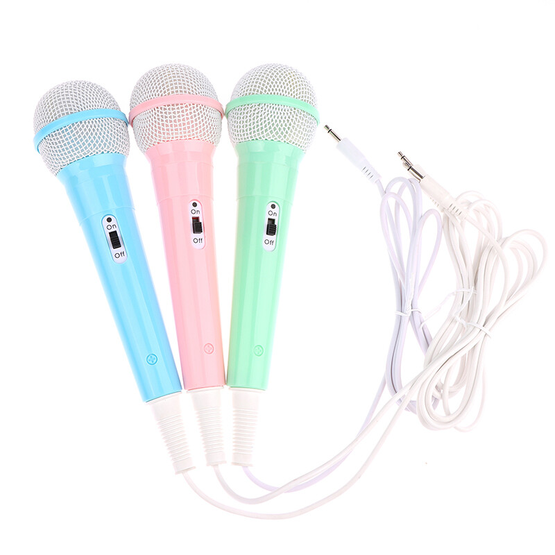3,5 mm lizdas laidinis mikrofonas Lengvas dainavimo mechanizmas vaikams Muzikinis žaislas Lengvas naudojimas Be baterijos nešiojamas delninis mikrofonas