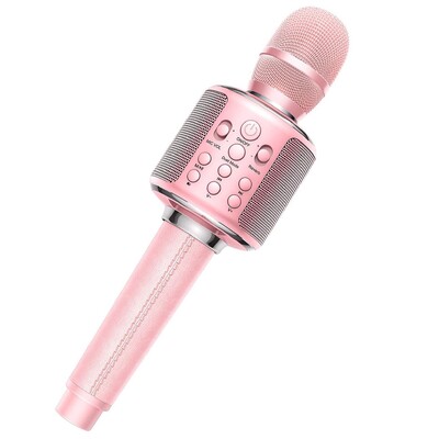 Karaoke mikrofonas „Bluetooth“ belaidis mikrofonas, nešiojamas dainavimo aparatas su duetu dainuoti / įrašyti / groti / aidėjimas suaugusiesiems / vaikams Dovana namų KTV
