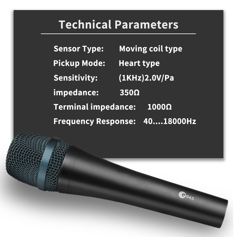 100 % originalus E945 profesionalus laidinis mikrofonas Super Heart dinaminis rankinis mikrofonas, skirtas tiesioginiam karaokės įrašymui